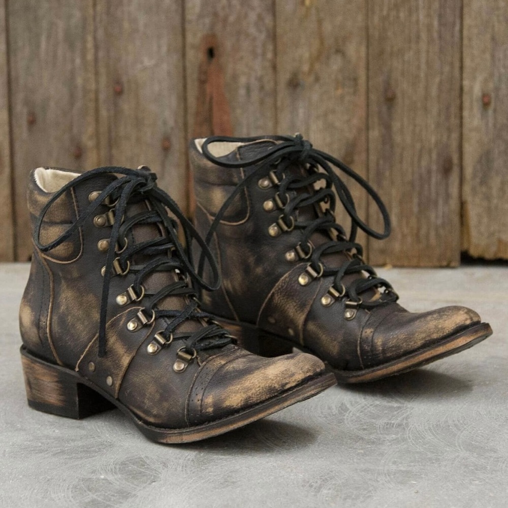 Freebird Gage lace up booties